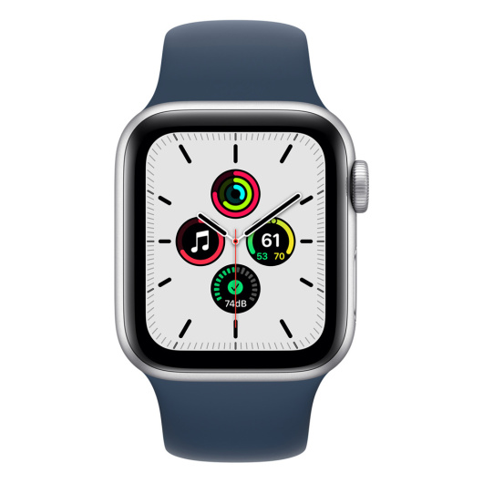 Умные часы Apple Watch SE GPS + Cellular 44мм Aluminum Case USA серебристый/синий омут