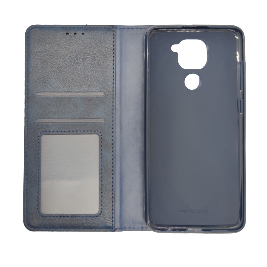 Чехол книжка Wallet для Xiaomi Redmi Note 9 Темно-синий