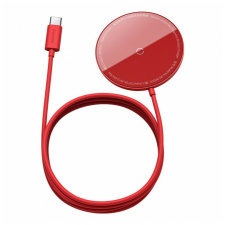 Беспроводное зарядное устройство Baseus Simple Mini Magnetic Wireless Charger магнитное красное