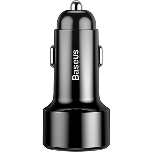 Автомобильное зарядное устройство BASEUS Magic C20C, USB+USB-C, 5A, 45 Вт, черный, дисплей