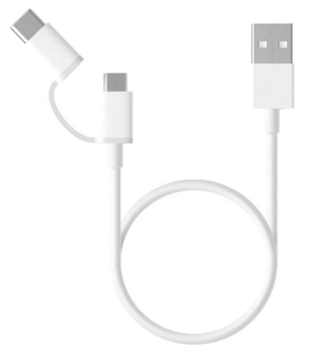 Кабель USB-Micro USB/Type-C 100 см (Xiaomi, белый)