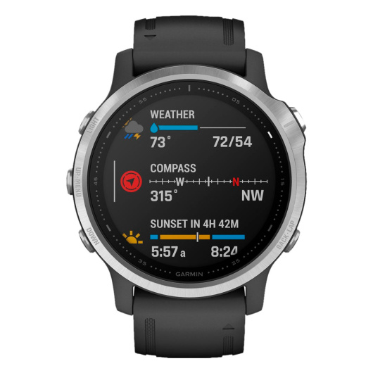 Умные часы Garmin Fenix 6S серебристый/черный