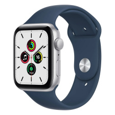 Apple Watch Series SE (2020) Умные часы Apple Watch SE GPS 44мм Aluminum Case with Sport Band USA серебристый/синий омут (MKQ43) watch