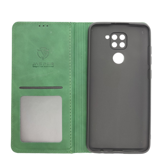 Чехол книжка Monarch Xiaomi Redmi Note 9 Зеленый