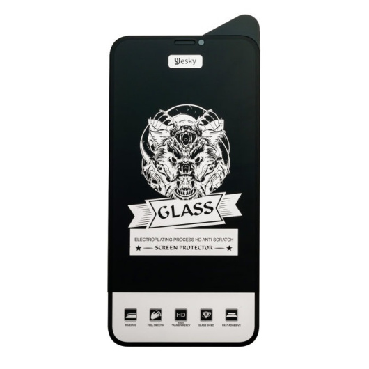 Защитное стекло Yesky Matte  для Apple iPhone 12/12 Pro (2020) Черное