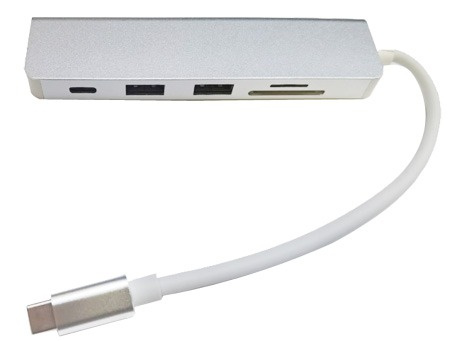 Хаб-переходник Type-c to USB Hub Card Reader 5in1 USB 3.0*2+SD+TF+USB-C