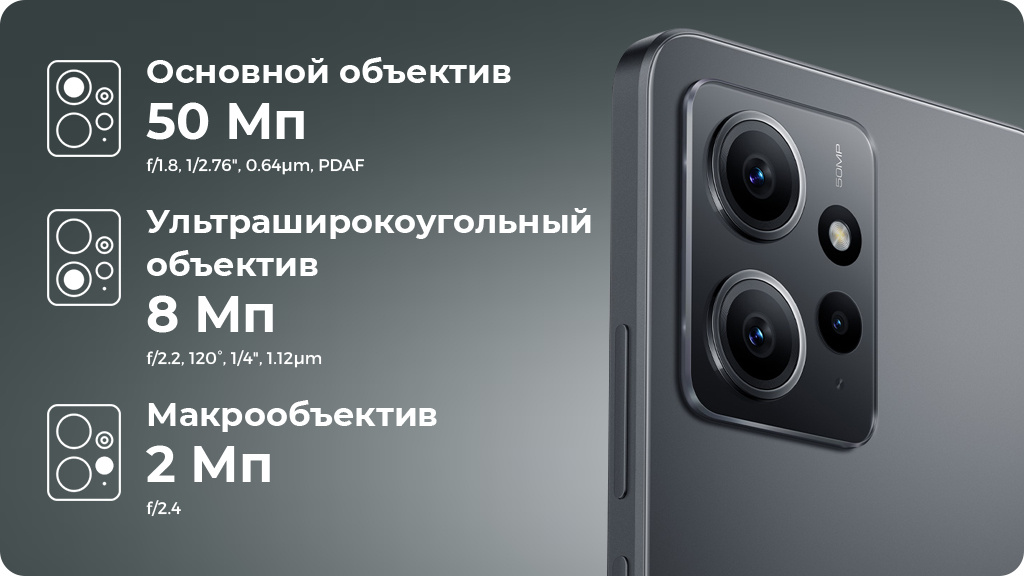 Xiaomi Redmi Note 12 4G 8/256Gb Global Черный